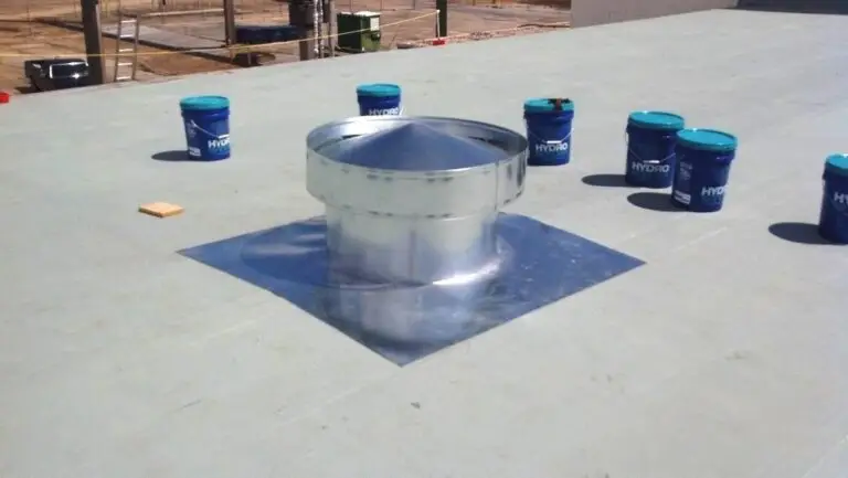 Commercial roof coating in Mobile, AL – roof vent sealed before coating