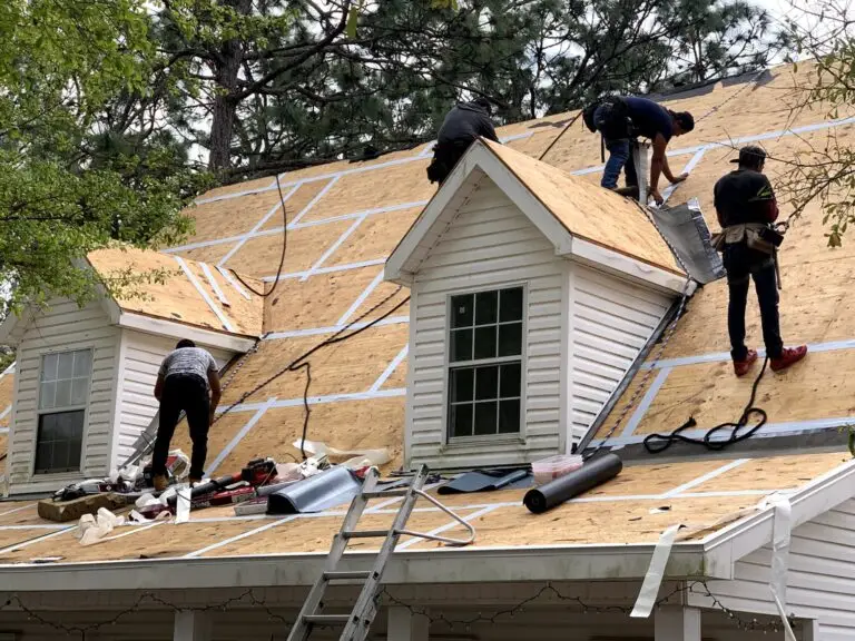 Roof replacement in Daphne, AL – new decking around the dormers