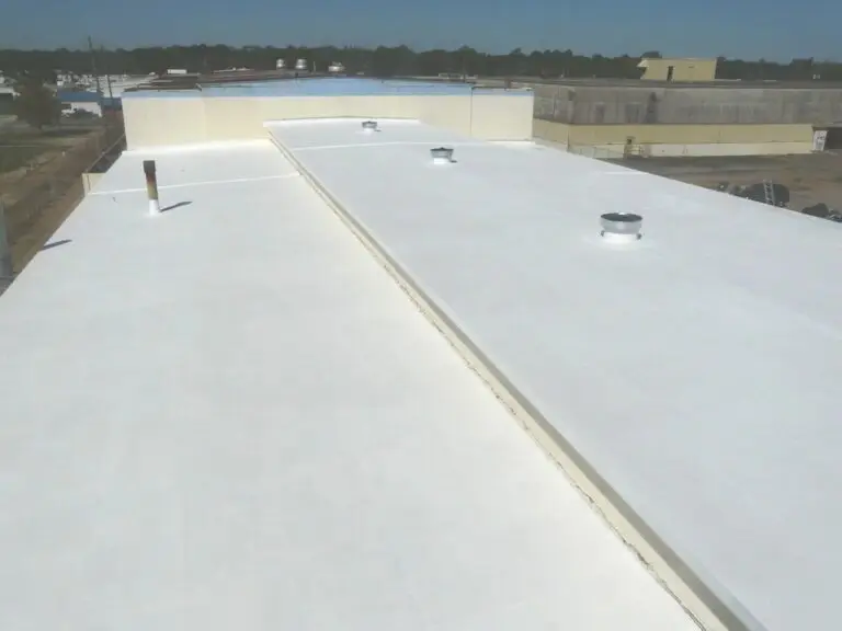 Completed commercial roof coating in Mobile, AL by ARC Roofing